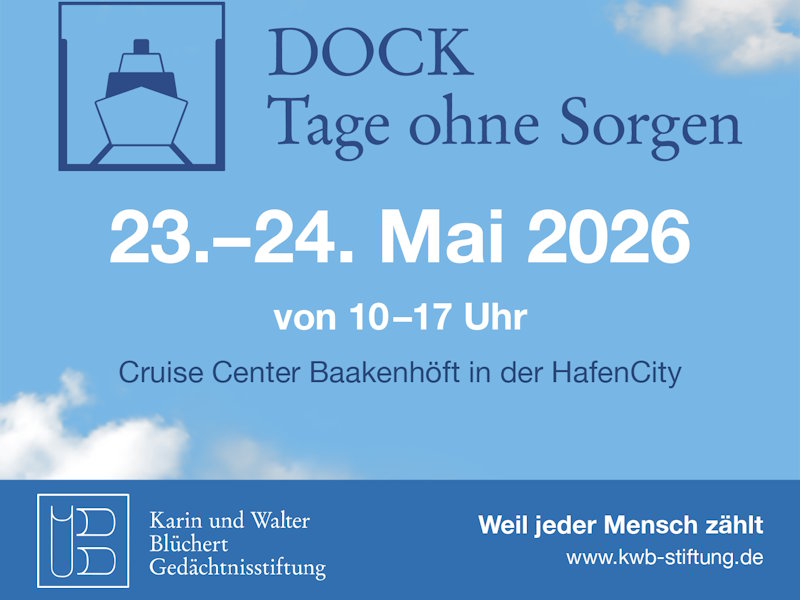 Helfer:innen für die Veranstaltung "DOCK - Tage ohne Sorgen" am 23. und 24. Mai 2026 für bedürftige Menschen in der Hafencity